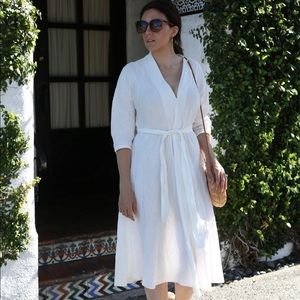 Zara White Linen Dress, size xs